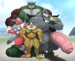 2024 absurd_res anthro anthrofied big_muscles big_penis biped chesnaught digital_drawing_(artwork) digital_media_(artwork) fan_character generation_6_pokemon generation_7_pokemon generation_8_pokemon genitals group hi_res huge_penis hyper hyper_genitalia hyper_penis incineroar legendary_pokemon male male/male muscular muscular_anthro muscular_male nintendo nude nude_anthro nude_male outside penis pokemon pokemon_(species) pokemorph shiny_pokemon signature solard0gg0 standing urshifu