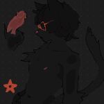 american_shorthair anthro balls black_body chest_tuft digital_media_(artwork) domestic_cat eyewear felid feline felis genitals girly glasses heresysheep male mammal max_(heresysheep) navel nipples penis pixel_(artwork) rectangular_glasses solo tail tuft