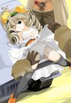 bad_id bad_pixiv_id bow brown_hair censored drill_hair flat_chest green_eyes gura imminent_rape maria_balthasar panties pantyhose penis skirt skirt_lift solo_focus spread_legs underwear undressing white_panties xenogears yellow_bow 