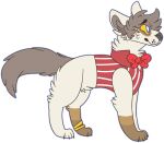  2017 alpha_channel ambiguous_gender anklet blue_eyes blue_outline bow_tie brown_markings canid canine canis claws clothed clothed_feral clothing digital_drawing_(artwork) digital_media_(artwork) digitigrade domestic_dog eyebrows feral feral_with_hair flat_colors full-length_portrait fur grey_body grey_fur grey_hair grey_inner_ear grey_inner_ear_fluff grey_nose hair inner_ear_fluff jaspering jewelry mammal markings outline pattern_clothing pattern_topwear pattern_vest paws portrait pupils red_bow_tie red_clothing red_topwear red_vest simple_background snout solo standing striped_clothing striped_topwear striped_vest stripes tail topwear transparent_background tuft vest whisker_spots white_pupils yellow_sclera 