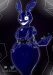2023 5_fingers absurd_res anthro artist_name beanontoast big_breasts black_eyes blue_body breasts buckteeth curvy_figure digital_creature eyelashes featureless_breasts female fingers five_nights_at_freddy&#039;s five_nights_at_freddy&#039;s:_security_breach five_nights_at_freddy&#039;s:_security_breach_ruin hand_on_hip hand_on_own_hip hi_res hourglass_figure lagomorph leporid long_ears looking_at_viewer machine mammal mxes_(fnaf) open_mouth open_smile patreon patreon_logo rabbit robot scottgames small_waist smile solo split_form steel_wool_studios teeth twitter twitter_logo voluptuous watermark wide_hips