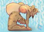  belly big_belly breasts felid feline hi_res lynx mammal pregnant stretching yoga 