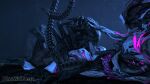  3d_(artwork) alien alien_(franchise) big_butt black_body butt crossover detailed_background digital_media_(artwork) duo erection excella eyeless faceless_character faceless_male fan_character fangs fellatio female genitals grey_body hi_res humanoid interspecies male male/female multicolored_body nidus_(warframe) open_mouth oral penile penis pink_body sex teratophilia thekidxeno thick_thighs vein veiny_penis video_games warframe white_body wide_hips xenomorph 
