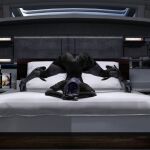  alien alien_humanoid bed bedroom_eyes cabin environmental_suit female furniture hi_res humanoid inside jack-o&#039;_pose mass_effect meme_erect narrowed_eyes pose quarian seductive solo solo_focus spacecraft spread_legs spreading tali&#039;zorah vehicle video_games 