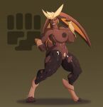  abs anthro areola big_areola big_breasts big_nipples black_sclera breasts brown_areola brown_body brown_fur brown_nipples female fur genitals hi_res huge_breasts lagomorph long_ears mammal mega_evolution mega_lopunny muscular muscular_anthro muscular_female navel nintendo nipples pok&eacute;mon pok&eacute;mon_(species) pubes pussy simple_background smile solo thick_thighs undeadkitty13 video_games 