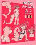  absurd_res anthro bikini clothing cqmics english_text female female/female fish hi_res humanoid marine nude shark solo swimwear tall text 