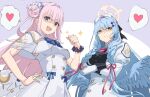  2girls blue_archive highres mika_(blue_archive) mine_(blue_archive) momomatang multiple_girls 