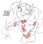  2024 anthro blood bodily_fluids bodypaint brandy_and_mr._whiskers brandy_harrington canid canine canis cheerleader_outfit dated dbaru disney domestic_cat domestic_dog duo face_paint felid feline felis female kitty_katswell mammal nickelodeon nosebleed pigtails t.u.f.f._puppy 