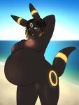 ajna anthro areola belly big_belly big_breasts breasts eeveelution female furry generation_2_pokemon hi_res mammal maternity nintendo nipples pink_areola pink_nipples pinup pokemon pokemon_(species) pose pregnant pregnant_anthro pregnant_female solo solo_focus umbreon