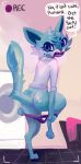  2019 annoyed anthro blue_eyes blue_fur blush bottomless butt camera camera_view cartoon_network clothed clothing detailed_background dialogue digital_media_(artwork) domestic_cat dressing english_text fangs felid feline felis female fur grimart inside looking_back mammal nicole_watterson on_one_leg open_mouth panties pinup pose rear_view recording shirt solo speech_bubble standing teeth text the_amazing_world_of_gumball tongue towel underwear video_camera washing_machine 