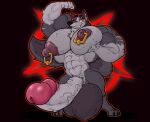  abs anthro balls biceps big_balls big_muscles big_pecs big_penis biped canid canid_demon canine canis claws demon digital_media_(artwork) digitigrade erection finger_claws flexing flexing_bicep fur genitals grey_body hellhound helluva_boss huge_balls huge_muscles huge_penis humanoid_genitalia humanoid_penis hyper hyper_balls hyper_genitalia hyper_penis male mammal muscular muscular_anthro muscular_male nipple_piercing nipple_ring nipples nude pecs penis pentagram piercing red_sclera ring_piercing scar simple_background smile solo toe_claws vein veiny_penis vortex_(helluva_boss) wolf wolfbear303 