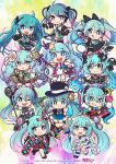 6+girls :&gt; :o :q annotated aqua_eyes aqua_hair bangs bell blunt_bangs closed_mouth everyone folding_fan grin hair_between_eyes hand_fan handbell hatsune_miku holding holding_bell holding_fan holding_microphone holding_wand looking_at_viewer magical_mirai_(vocaloid) magical_mirai_miku magical_mirai_miku_(2013) magical_mirai_miku_(2014) magical_mirai_miku_(2015) magical_mirai_miku_(2016) magical_mirai_miku_(2017) magical_mirai_miku_(2018) magical_mirai_miku_(2019) magical_mirai_miku_(2020_summer) magical_mirai_miku_(2020_winter) magical_mirai_miku_(2021) magical_mirai_miku_(2022) mago microphone microphone_wand multiple_girls official_art one_eye_closed open_mouth reaching_out round_teeth smile star-shaped_pupils star_(symbol) symbol-shaped_pupils teeth tongue tongue_out twintails upper_teeth vocaloid wand waving 