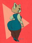  3:4 aggressive_retsuko ailurid anthro artist_name big_butt breasts brown_body brown_fur butt clothed clothing female fingers footwear full-length_portrait fur hi_res high_heels huge_butt legwear looking_back mammal multicolored_body multicolored_fur orange_body orange_fur pantyhose portrait red_panda retsuko sanrio solo standing thick_thighs white_body white_fur wolftang 
