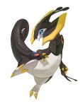  animal_focus beautifly blade blue_eyes claws closed_mouth commentary full_body fusion haxorus highres horezai leg_up looking_to_the_side no_humans pokemon pokemon_(creature) shiny shiny_skin simple_background solo standing standing_on_one_leg white_background 