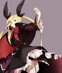  bad_id bad_pixiv_id blazblue blonde_hair bow dress hyakuhachi_(over3) long_hair rachel_alucard red_bow red_eyes solo twintails 