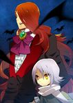  bad_id bad_pixiv_id baron_salamander bat hair_over_one_eye heartcatch_precure! long_hair male_focus mami_(apsaras) multiple_boys olivier_(heartcatch_precure!) precure red_hair scarf tuxedo white_hair yellow_eyes 