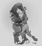  alien anthro armor duo embrace hug intersex krogan male maleherm mass_effect varanidius video_games 