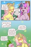  blush cold-blooded-twilight comic dialogue dragon equid equine eyes_closed feathers female feral fluttershy_(mlp) friendship_is_magic hasbro hi_res horn male mammal my_little_pony pegasus scalie spike_(mlp) twilight_sparkle_(mlp) unicorn wings yellow_body yellow_feathers 