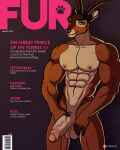  abs anthro balls bambi_(film) biceps big_penis cervid cover disney genitals hi_res kappax magazine_cover male mammal muscular muscular_male nude pecs penis solo the_great_prince_of_the_forest vein veiny_muscles veiny_penis 