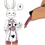  &lt;3 &lt;3_censor 1:1 bdsm beastars blood blush bodily_fluids bondage bondage_gear bound canid canine canis censored duo female haru_(beastars) hi_res lagomorph legoshi_(beastars) leporid male male/female mammal nosebleed peteko rabbit simple_background white_background wolf 