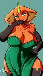  anthro big_breasts brall_(pinkshonen) breasts cobra female hi_res huge_breasts pinup pose reptile scalie snake solo unknown_artist 