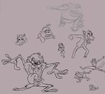  angry anthro beta_pup canid canine canis clothing domestic_dog drawpile dreamworks fur jumping looney_tunes lying malcom_(beta_pup) male mammal mr._wolf_(the_bad_guys) open_mouth pose practice sketch smile solo the_bad_guys warner_brothers 