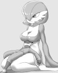 2022 boob_hat bottomwear breasts cleavage clothed clothing female gardevoir hi_res human jtveemo larger_female male mammal nintendo not_furry pants pok&eacute;mon pok&eacute;mon_(species) size_difference smaller_male video_games 