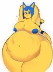  absurd_res animal_crossing ankha_(animal_crossing) ankha_zone anthro areola belly big_breasts blue_areola blue_nipples breasts domestic_cat felid feline felis female hi_res invalid_tag kirani_art mammal nintendo nipples sketch soft_vore solo video_games vore 