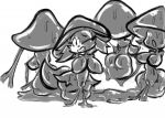  2020 after_transformation amputee anthro assimilation black_body braixen breasts butt clenched_teeth digital_media_(artwork) disability elemental_creature female fungi_fauna fungus genitals goo_transformation group nintendo nipples nude open_mouth pencil-arts pok&eacute;mon pok&eacute;mon_(species) pussy quadruple_amputee simple_background species_transformation teeth transformation video_games white_background 