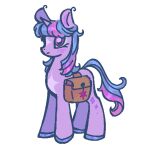  brown_satchel ears_front equid equine female feral friendship_is_magic fur hair hooves horn imperceiveable_(artist) low_res mammal my_little_pony purple_body purple_eyes purple_fur purple_hair purple_hooves purple_horn purple_tail satchel simple_background solo sparkles twilight_sparkle_(mlp) unicorn white_background 