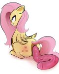  2022 absurd_res anal anal_penetration anus butt cutie_mark digital_media_(artwork) dildo ear_piercing elewdfurs equid equine feathered_wings feathers female feral fluttershy_(mlp) friendship_is_magic hair half-closed_eyes hasbro hi_res long_hair mammal my_little_pony narrowed_eyes pegasus penetration piercing pink_hair pink_tail sex_toy simple_background solo tail_aside teeth white_background wings yellow_body yellow_feathers 