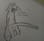  absurd_res anthro arctic_fox balls big_balls big_penis canid canine clothing fox fur genitals grey_body grey_fur hi_res hoodie huge_penis hyper hyper_genitalia hyper_penis kev(kevthefox) kevthefox male mammal penis solo standing text tired topwear traditionalart white_body white_fur 