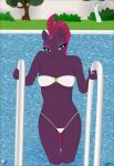  anthro bikini clothing fab3716 female friendship_is_magic hasbro hi_res my_little_pony my_little_pony:_the_movie_(2017) pinup pool_(disambiguation) pose solo swimwear tempest_shadow_(mlp) 