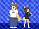  anthro bedfellows blandonproductions bong canid canine canis clothed clothing drugs duo female fur hair hi_res june_(jinu) male mammal mother mother_and_child mother_and_son parent parent_and_child skylar_(jinu) smile son 