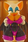  3d_(artwork) absurd_res anthro chiropteran clothing digital_media_(artwork) female glistening glistening_clothing hi_res latex mammal rouge_the_bat rubber rubber_clothing rubber_suit sega solo sonic_the_hedgehog_(series) tailsltx 