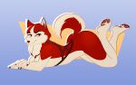  2022 anthro balto_(film) breasts canid canine canis clothed clothing digital_media_(artwork) domestic_dog female fur geometric_background husky jenna_(balto) looking_at_viewer mammal nordic_sled_dog nude simple_background sjevi sledge solo spitz universal_studios 