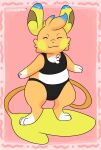  absurd_res alolan_form alolan_raichu auria_jansson clothing female hi_res nintendo pok&eacute;mon pok&eacute;mon_(species) regional_form_(pok&eacute;mon) screamoshaymin simple_background swimwear video_games 