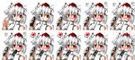  animal_ears blush cum empty_eyes food genb hat heart highres inubashiri_momiji makizushi no_pupils open_mouth red_eyes sexually_suggestive short_hair solo spoken_heart sushi tail tokin_hat touhou upper_body white_hair 