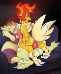  anal anal_penetration astrix balls big_balls big_penis bodily_fluids cirkus cowgirl_position cum cum_in_ass cum_inside duo father father_and_child father_and_son fire flaming_hair from_front_position furniture genital_fluids genitals hi_res huge_balls huge_penis hybrid_pokemon kadabra legendary_pok&eacute;mon male male/male nintendo on_bottom on_top parent parent_and_child penetration penis pok&eacute;mon pok&eacute;mon_(species) power_bottom pseudo_hair sex sofa son victini video_games 