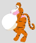  absurd_res anthro belt clothing felid female hi_res mammal maternal mother nipples pantherine parent pauliusthemad pregnant solo tiger underwear vwpologt wear 
