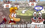  angry anthro clothed clothing dialogue digital_media_(artwork) english_text floating_hands floating_head geigergast gloves group hair handwear heterochromia hi_res hoodie humanoid lagomorph male mammal open_mouth profanity rabbid raving_rabbids rayman rayman_(series) raypeople_(rayman) speech_bubble teeth text topwear ubisoft video_games white_body wide_eyed 