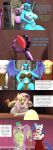  3d_(artwork) absurd_res anthro anthrofied big_breasts blue_body bottomwear breasts chair clothed clothing comic dialogue digital_media_(artwork) dragon egg equid equine female fluttershy_(mlp) friendship_is_magic furniture hi_res horn loincloth male male/female mammal my_little_pony papadragon69 pegasus princess_ember_(mlp) purple_body rarity_(mlp) sex spike_(mlp) throne topless unicorn wings 