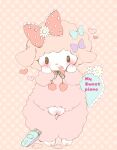  &lt;3 2015 accessory beady_eyes blush bovid bow_(feature) bow_accessory bow_ribbon caprine chibi cute_expression cute_eyes cute_fangs decorated_bow domestic_sheep english_text female flower flower_accessory flower_bow flower_hair_accessory frilly frilly_accessory frilly_bow fur genitals hair_accessory hair_bow hair_ribbon hearts_around_body hearts_around_head kemono kigekigahou mammal my_sweet_piano onegai_my_melody pattern_bow plant pussy ribbons sanrio shaved shaver sheep solo spotted_bow standing string_bow teeth text tied_string wool_(fur) 