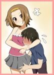  1boy 1girl brother_and_sister hairband k-on! looking_at_viewer shirt siblings skirt t-shirt tainaka_ritsu tainaka_satoshi yuiswaifus 