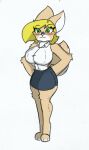  anthro big_breasts bottomwear breasts canid canine clothed clothing fan_character female fluffy fluffy_tail fox hi_res mammal nana_antalk pace-maker skirt solo thick_thighs 