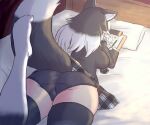  animal_humanoid artist bed bent_leg big_breasts big_butt biped black_body black_clothing black_ears black_fur black_hair black_legwear black_panties black_shirt black_stockings black_tail black_thigh_highs black_topwear black_underwear bottomwear breasts butt canid canid_humanoid canine canine_humanoid clothed clothing colored creating_art digital_media_(artwork) dipstick_tail drawing female fluffy fluffy_tail fur furniture grey_bottomwear grey_clothing grey_skirt grey_wolf_(kemono_friends) hair high-angle_view holding_object holding_writing_utensil humanoid inner_ear_fluff inside kemono_friends legwear light light_body light_skin lighting long_hair lying mammal mammal_humanoid markings miniskirt mo23 monotone_ears multicolored_body multicolored_fur multicolored_hair multicolored_tail necktie on_bed on_front panties partially_clothed pattern_bottomwear pattern_clothing pattern_skirt pillow plaid plaid_bottomwear plaid_clothing plaid_skirt plantigrade portrait raised_bottomwear raised_clothing raised_foot raised_skirt raised_tail rear_view shaded shirt skirt solo stockings tail_markings thick_thighs thigh_highs three-quarter_portrait three-quarter_view topwear tuft two_tone_body two_tone_fur two_tone_hair two_tone_tail underwear upskirt white_body white_clothing white_fur white_hair white_inner_ear white_inner_ear_fluff white_legwear white_stockings white_tail white_thigh_highs wolf_humanoid writing_utensil 