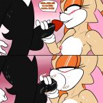  anthro big_breasts breasts cream_the_rabbit duo fellatio female genitals hi_res male male/female ob oral penile penis red_penis sega sex shadow_the_hedgehog sonic_the_hedgehog_(series) soulyagami64 