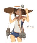  1girl armpit_cutout bangs bare_arms beige_hat blush brown_eyes brown_hair character_name collarbone cowboy_shot cropped_legs dated grin groin hands_on_headwear hands_up hat i-401_(kantai_collection) kantai_collection kawashina_(momen_silicon) looking_at_viewer old_school_swimsuit orange_sailor_collar ponytail rigging sailor_collar school_swimsuit short_hair side-tie_shirt signature simple_background single_horizontal_stripe smile solo standing straw_hat sun_hat swimsuit swimsuit_under_clothes white_background 