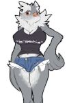  anthro avian bird bottomwear breasts cleavage clothed clothing countershading crossgender female hi_res hotpants owl shammy shirt shorts solo source_request topwear unknown_artist 
