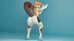  3d_(artwork) anthro anus big_butt blender_(software) butt digital_media_(artwork) domestic_cat felid feline felis from_behind_position fur gesture girly hi_res huge_butt itazura_(artist) looking_at_viewer male mammal myles_(nuttinpurrsonal) nipples one_eye_closed orange_body orange_fur presenting presenting_hindquarters raised_tail sex solo source_filmmaker tabby_cat v_sign wide_hips wink winking_at_viewer 